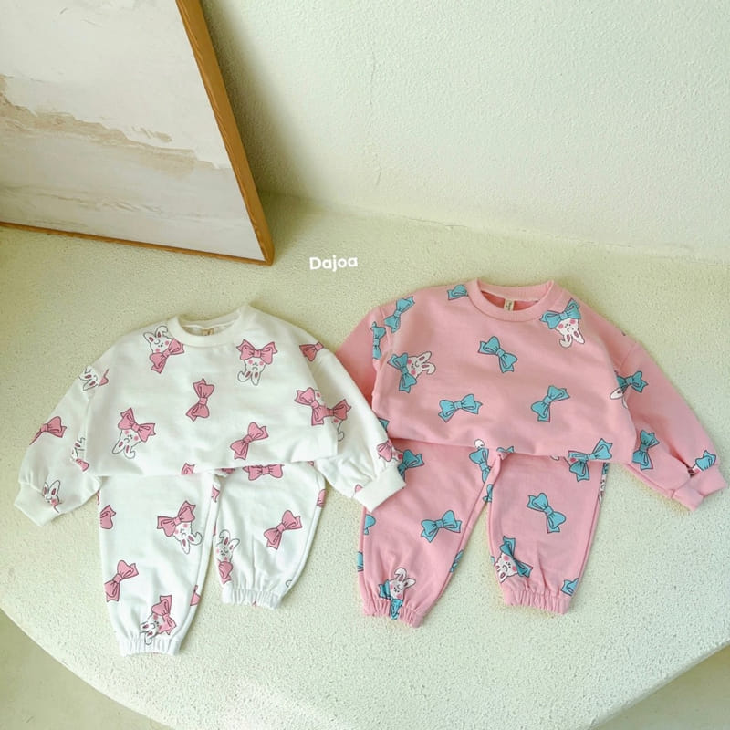 Dajoa - Korean Children Fashion - #discoveringself - Ribbon Rabbit Top Bottom Set - 3