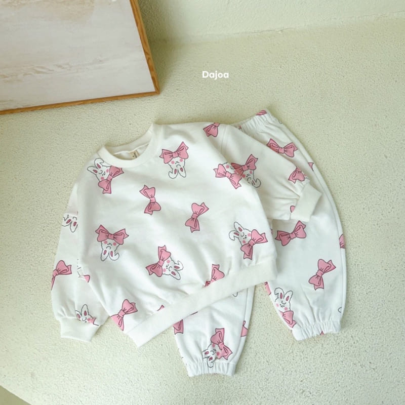 Dajoa - Korean Children Fashion - #kidsstore - Ribbon Rabbit Top Bottom Set - 6