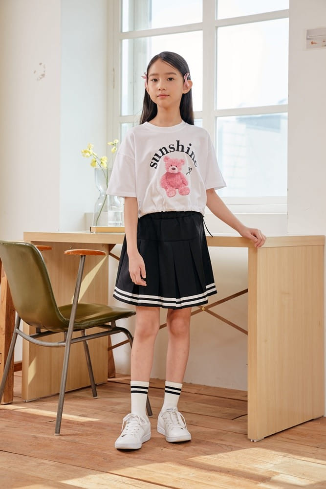 Dawon - Korean Children Fashion - #childofig - Two Line Wrinkle Skirt - 3