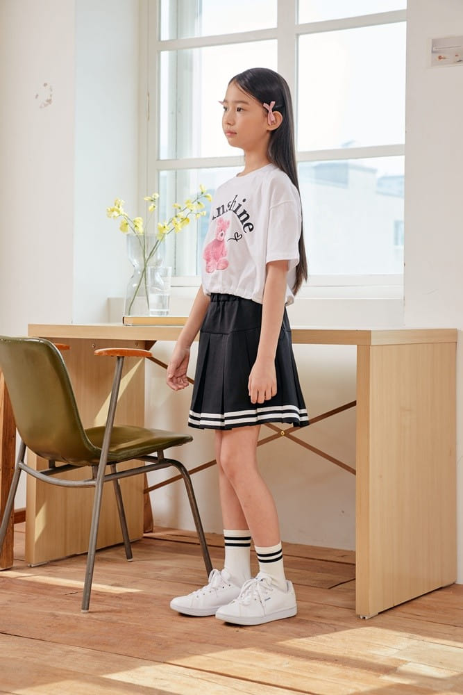 Dawon - Korean Children Fashion - #childofig - Two Line Wrinkle Skirt - 4