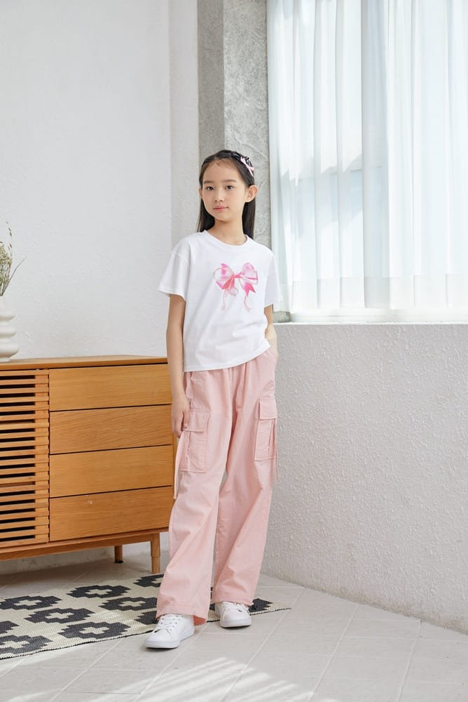 Dawon - Korean Children Fashion - #designkidswear - Ribbon Seng Hwa Paint Tee - 2