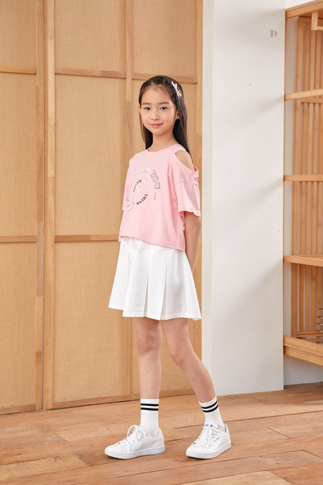 Dawon - Korean Children Fashion - #designkidswear - Unbalance Slit Tee - 6