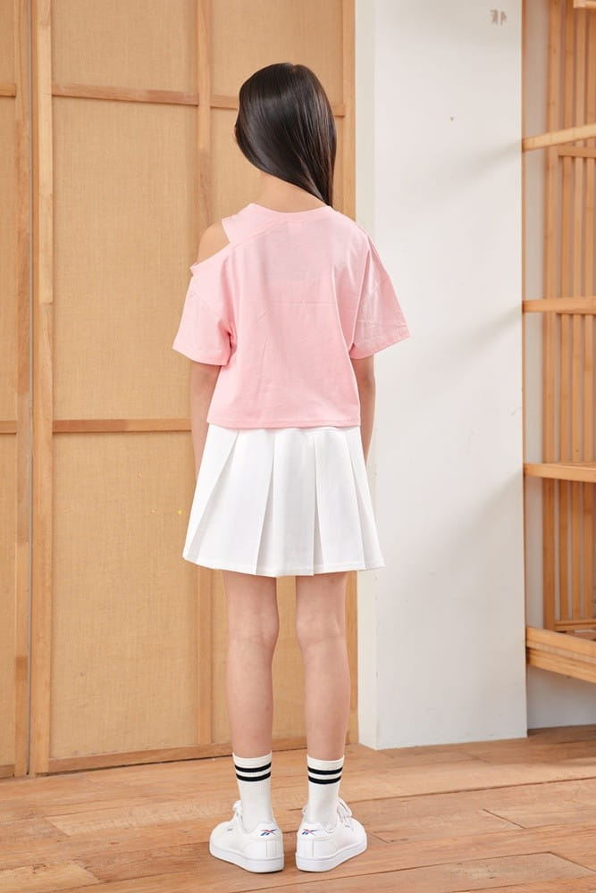 Dawon - Korean Children Fashion - #discoveringself - Unbalance Slit Tee - 7