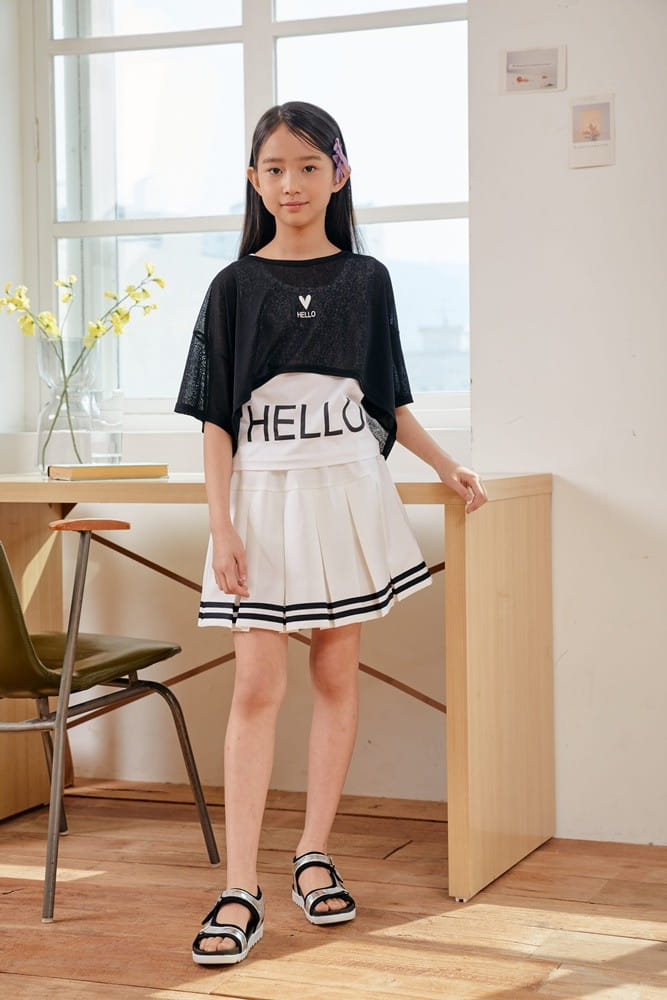 Dawon - Korean Children Fashion - #fashionkids - Two Line Wrinkle Skirt - 8