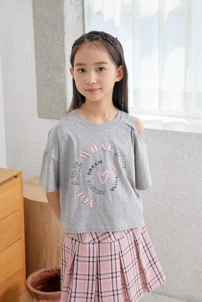 Dawon - Korean Children Fashion - #fashionkids - Unbalance Slit Tee - 8