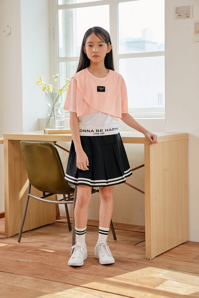 Dawon - Korean Children Fashion - #minifashionista - Two Line Wrinkle Skirt