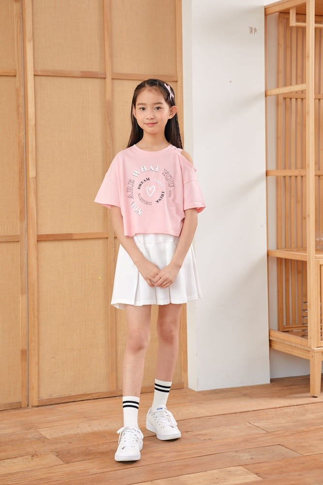 Dawon - Korean Children Fashion - #minifashionista - Unbalance Slit Tee