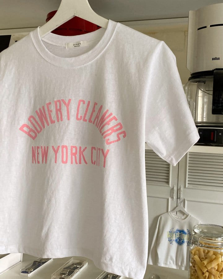 Diana - Korean Women Fashion - #vintagekidsstyle - New York Crop Tee - 4