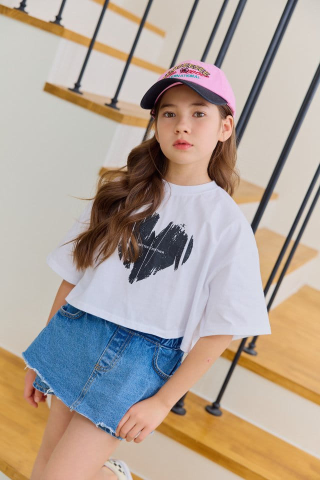 Dore Dore - Korean Children Fashion - #Kfashion4kids - Crack Heart Crop Tee - 5