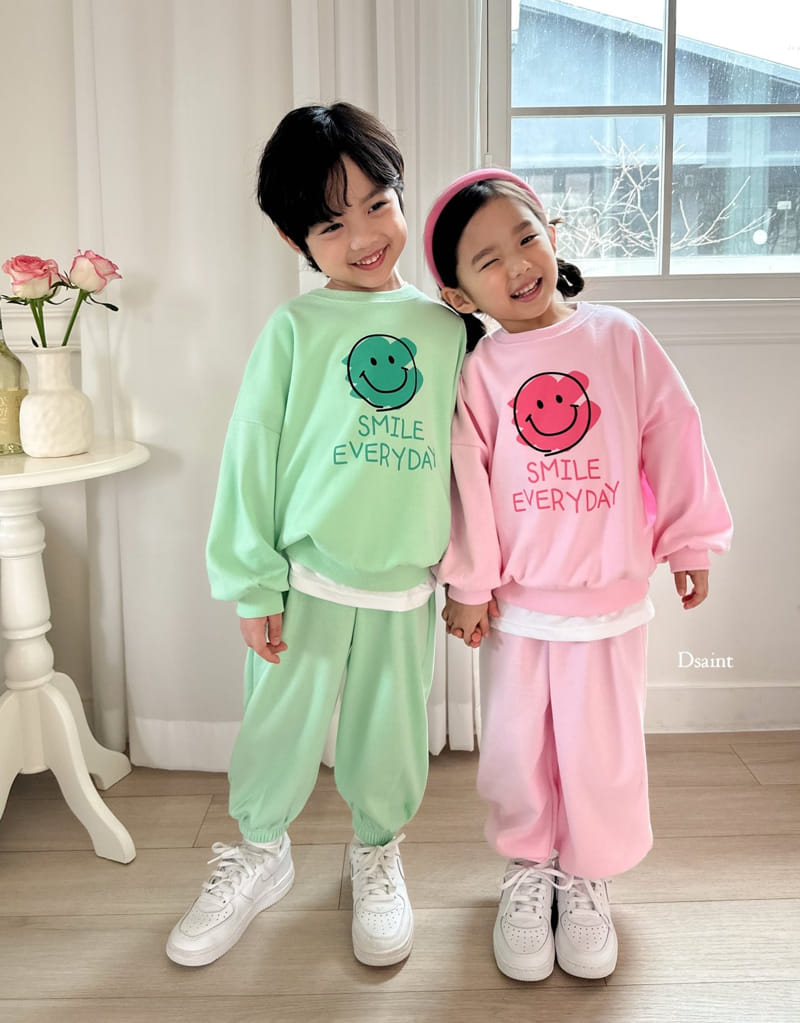 Dsaint - Korean Children Fashion - #Kfashion4kids - Every Smile Top Bottom Set - 9