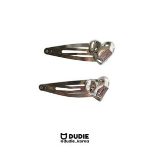 Dudie - Korean Children Fashion - #designkidswear - Silver Heart Ticking Pin