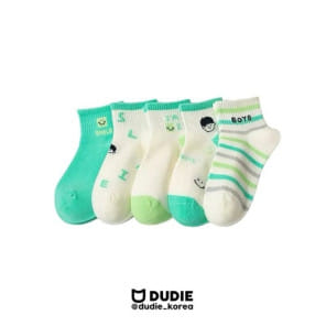 Dudie - Korean Children Fashion - #toddlerclothing - Mint Boy 5 Type Set