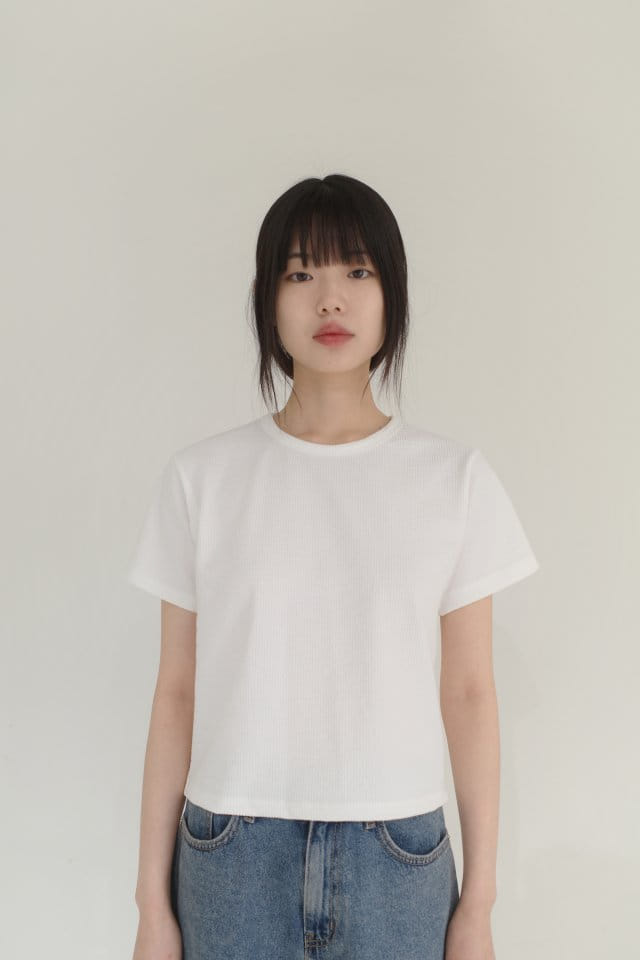 Enten - Korean Women Fashion - #vintageinspired - Cover Rib Tee - 5