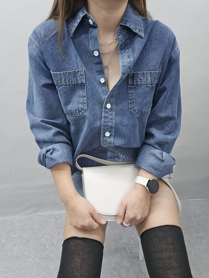 Gram - Korean Women Fashion - #momslook - Basic Denim Shirt - 10