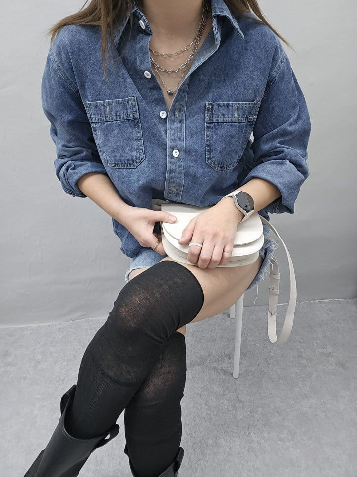 Gram - Korean Women Fashion - #momslook - Basic Denim Shirt - 2