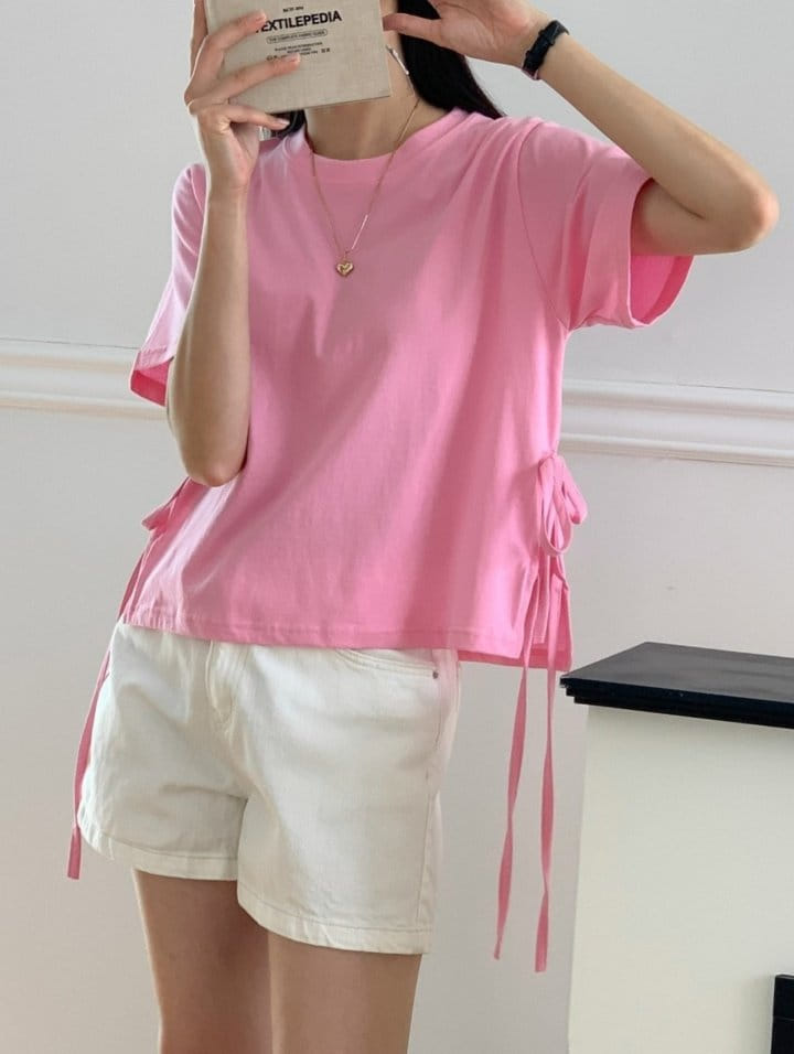 Gram - Korean Women Fashion - #momslook - Jacksie Ribbon Tee - 10