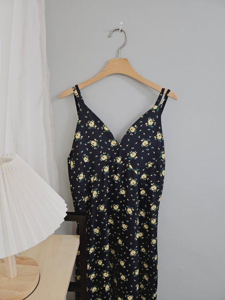 Gram - Korean Women Fashion - #momslook - Flower Bustier One-Piece - 6