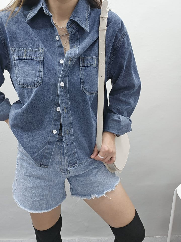 Gram - Korean Women Fashion - #womensfashion - Basic Denim Shirt - 11