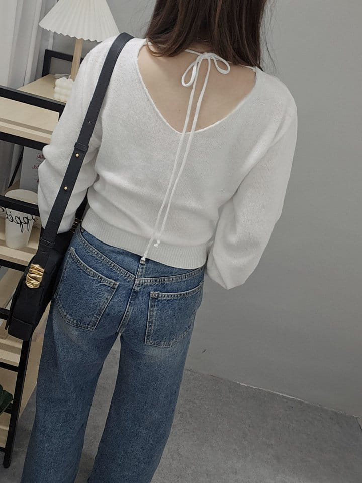 Gram - Korean Women Fashion - #womensfashion - C V String Knit - 6