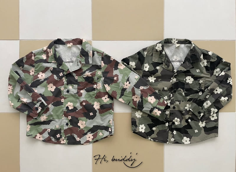 Hi Byebebe - Korean Children Fashion - #Kfashion4kids - Camo Flower Shirt - 3