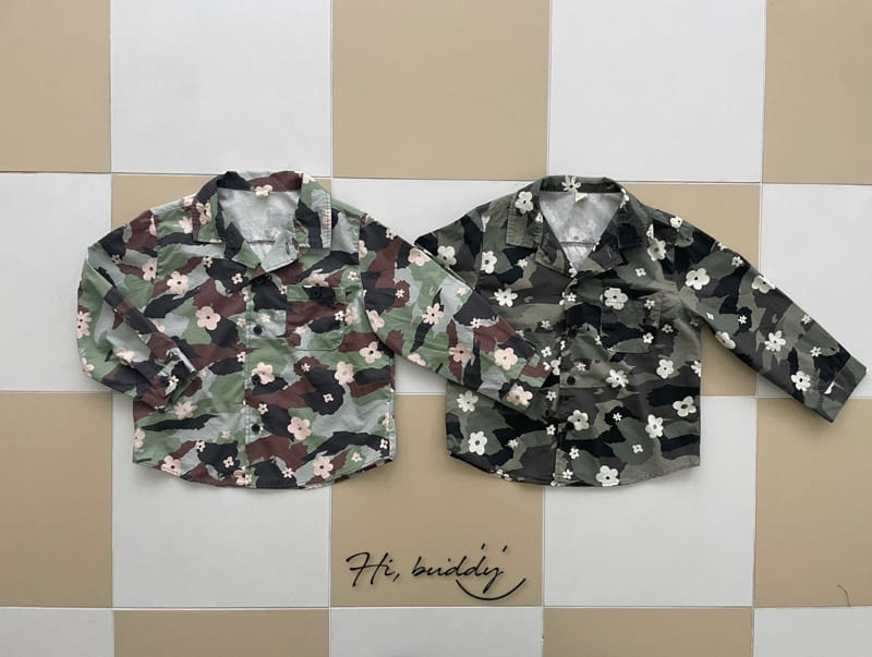 Hi Byebebe - Korean Children Fashion - #kidsstore - Camo Flower Shirt