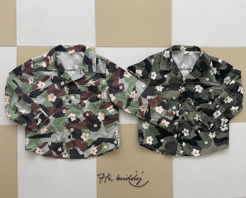 Hi Byebebe - Korean Children Fashion - #kidzfashiontrend - Camo Flower Shirt - 2