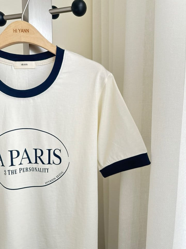 Hiyann - Korean Women Fashion - #momslook - Color Paris Tee - 6