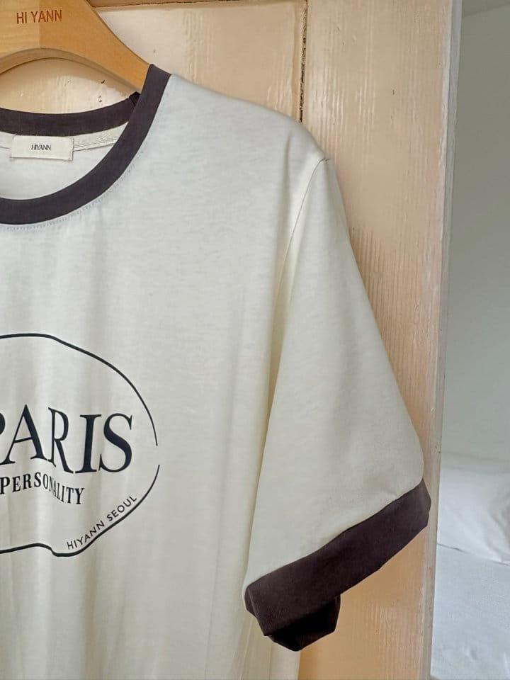 Hiyann - Korean Women Fashion - #momslook - Color Paris Tee - 8