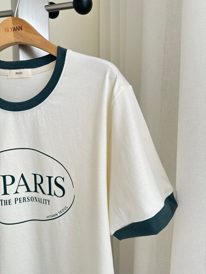 Hiyann - Korean Women Fashion - #shopsmall - Color Paris Tee - 4