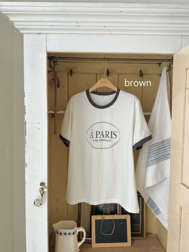 Hiyann - Korean Women Fashion - #womensfashion - Color Paris Tee - 7