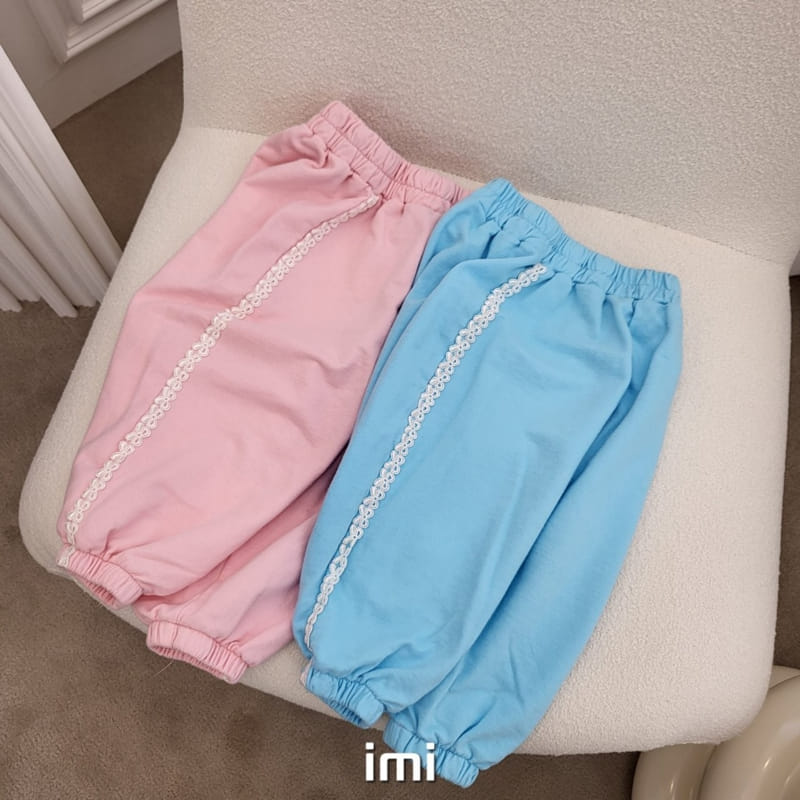 Imi - Korean Children Fashion - #littlefashionista - Ribbon Jogger Pants - 2