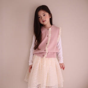 Isis - Korean Children Fashion - #childrensboutique - Lace Button Vest