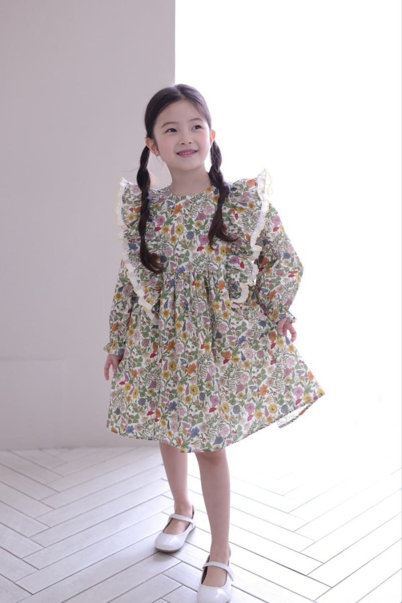 Isis - Korean Children Fashion - #kidzfashiontrend - Spring Garden Wing Scarlet One-Piece