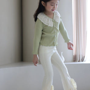 Isis - Korean Children Fashion - #magicofchildhood - Rib Lace Gardigan