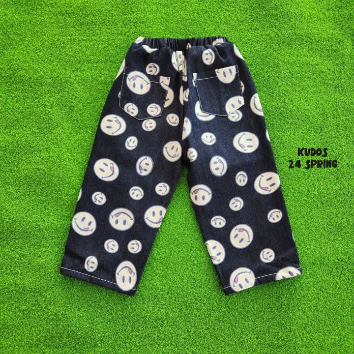 Kudos - Korean Children Fashion - #kidsshorts - Smile Denim Pants - 9