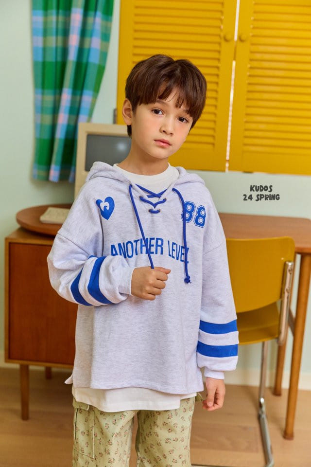 Kudos - Korean Children Fashion - #magicofchildhood - Lace  Up Hoody Sweat Shirt - 9