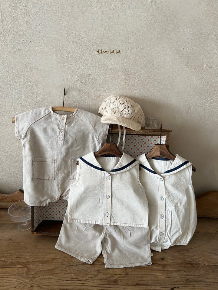 Lala - Korean Baby Fashion - #babyoninstagram - Linen Denim Body Suit - 10