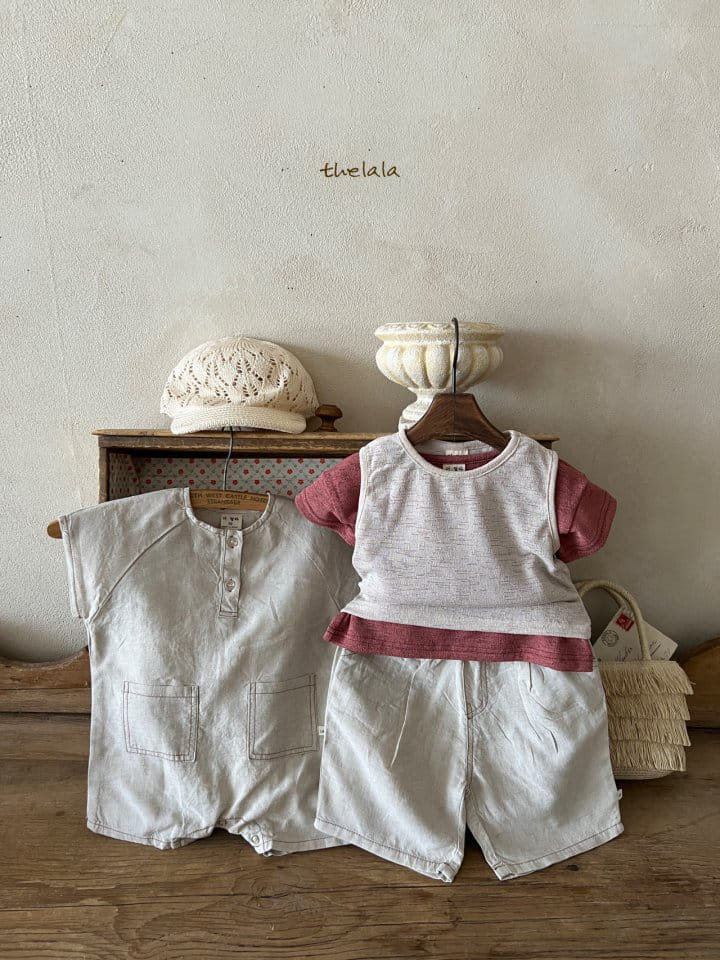 Lala - Korean Children Fashion - #kidzfashiontrend - Linen Denim Cropped Shorts - 9