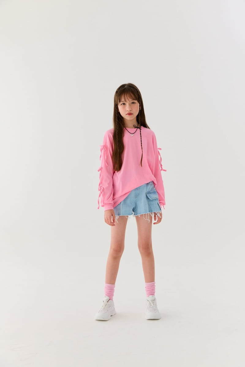 Lilas - Korean Children Fashion - #Kfashion4kids - Reach Ribbon Loose Tee - 8