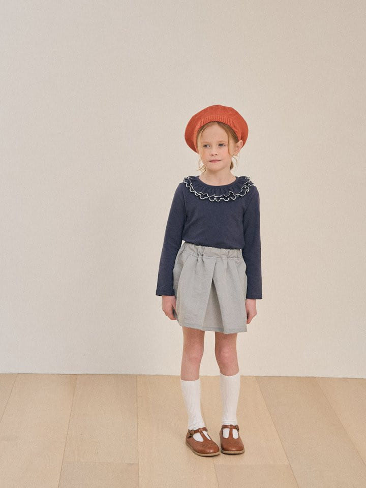 Lolobole - Korean Children Fashion - #stylishchildhood - Connected Wrinkle Skirt - 4