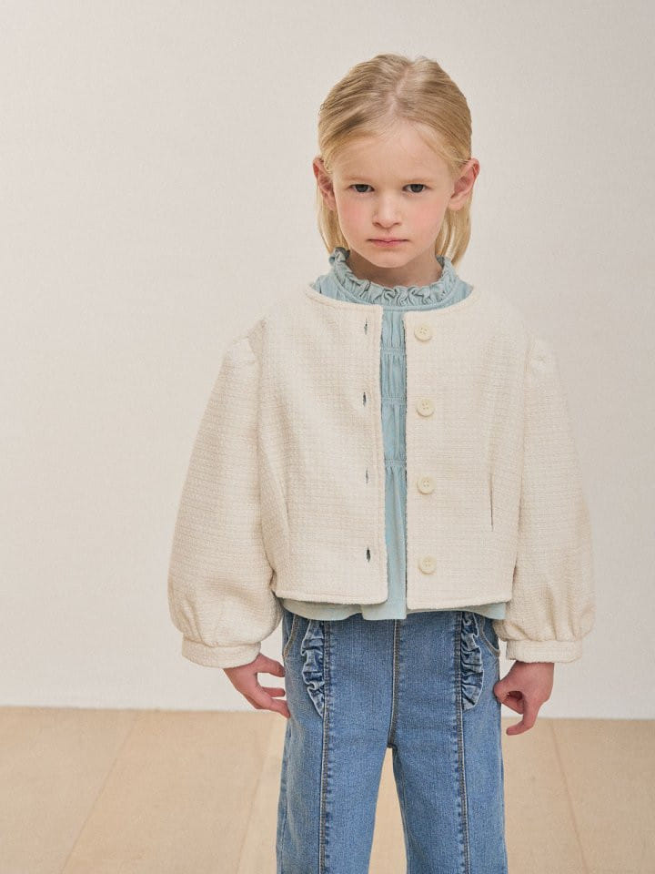 Lolobole - Korean Children Fashion - #childofig - Lady Frill Denim Pants - 11