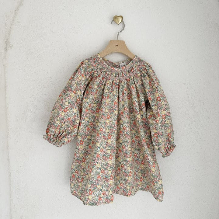 Lolobole - Korean Children Fashion - #designkidswear - London Flower One-Piece