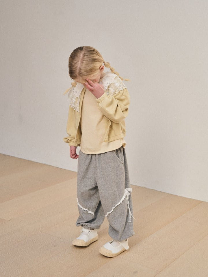 Lolobole - Korean Children Fashion - #kidzfashiontrend - Terry Lace Pants - 10