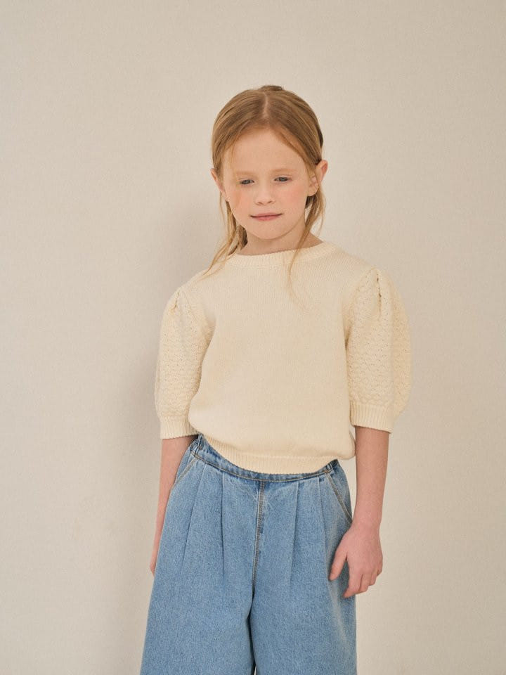 Lolobole - Korean Children Fashion - #magicofchildhood - Wrinkle Denim Wide Pants - 6