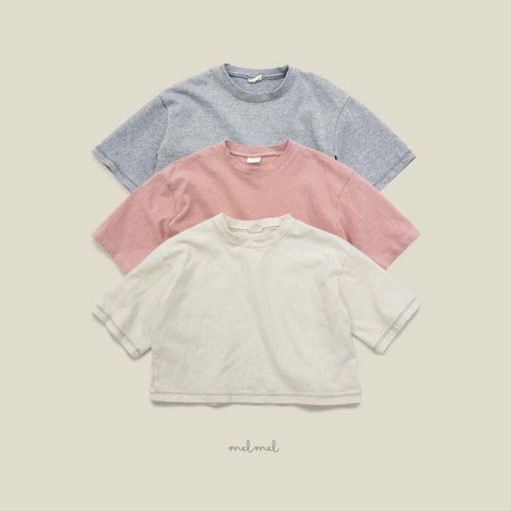 Melmel - Korean Children Fashion - #discoveringself - Loose Fit Short Sleeve Tee