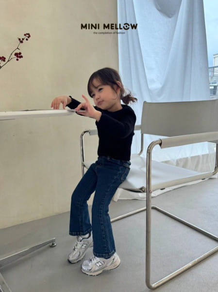 Mini-mellow - Korean Children Fashion - #littlefashionista - Basic Denim Boots Cut Pants