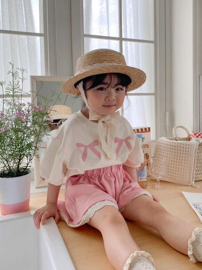 Momo Ann - Korean Children Fashion - #Kfashion4kids - Ribbon Top Bottom Set - 11