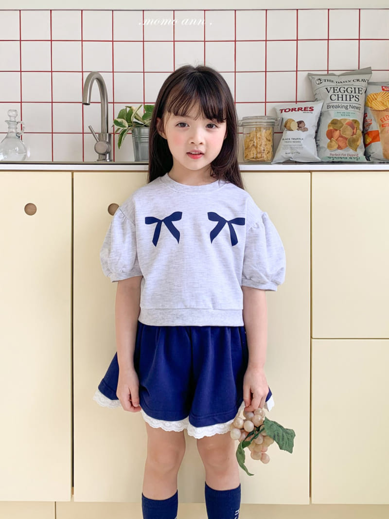 Momo Ann - Korean Children Fashion - #childofig - Ribbon Top Bottom Set - 3