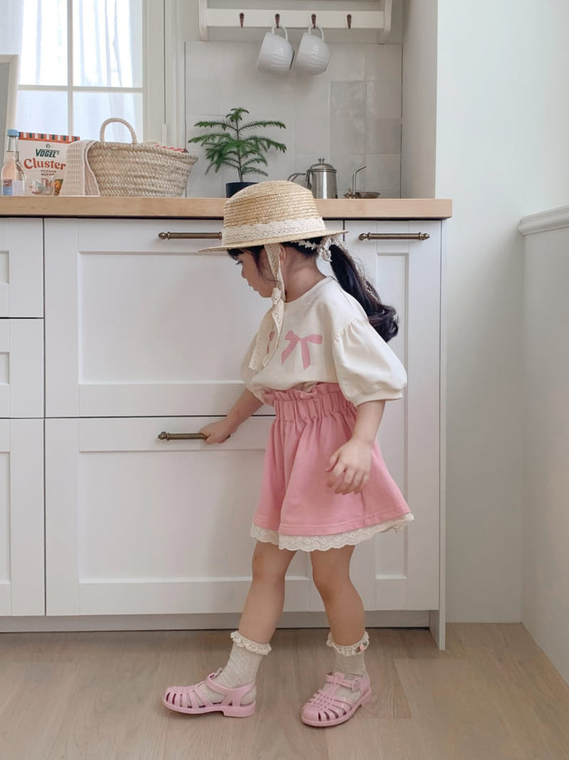 Momo Ann - Korean Children Fashion - #fashionkids - Ribbon Top Bottom Set - 7