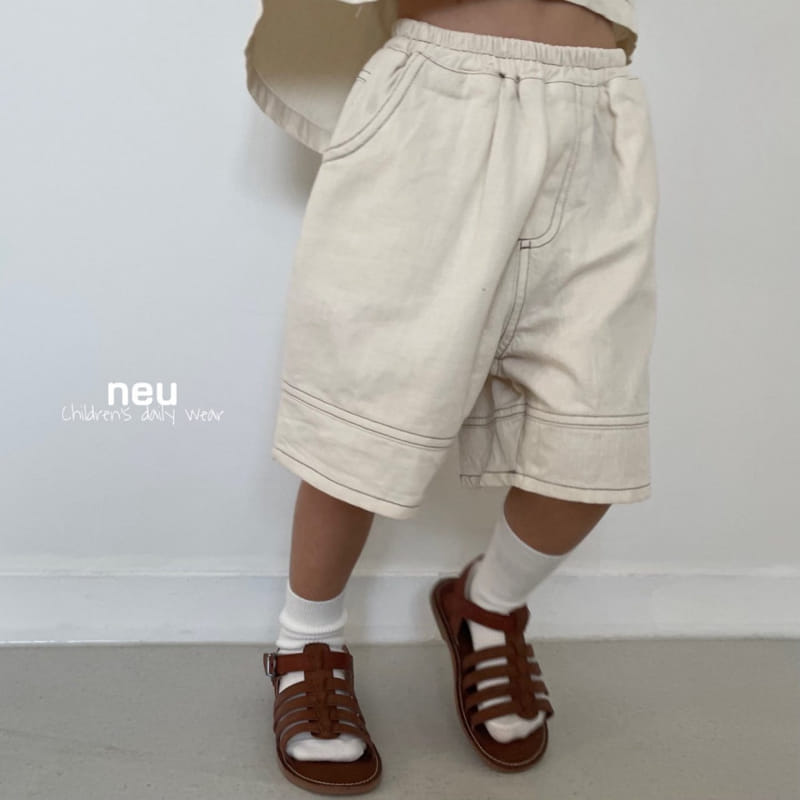 Neu - Korean Children Fashion - #Kfashion4kids - Round Denim Pants - 5